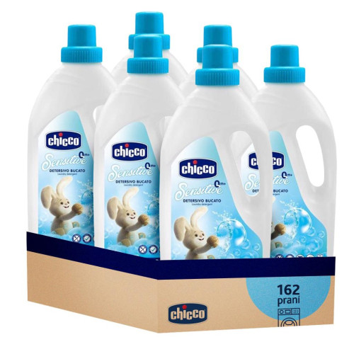 6x CHICCO Prací gel Baby Sensitive 1,5 l (27 praní) 6x CHICCO Prací gel Baby Sensitive 1,5 l (27 praní)
