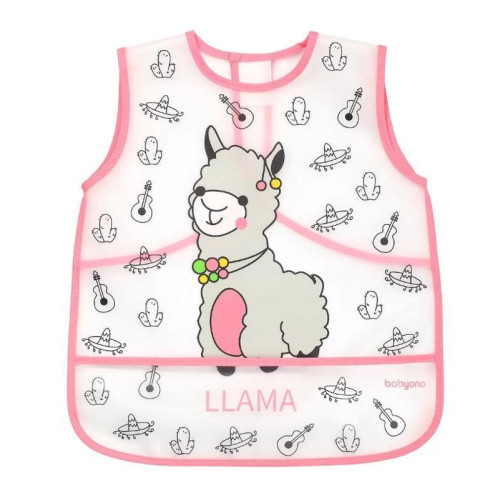 BABYONO Bryndák omyvatelný růžový 12m+, 30x35 cm BABYONO Bryndák omyvatelný růžový 12m+, 30x35 cm