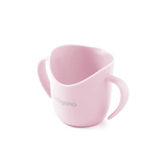 BABYONO Hrnek ergonomický s oušky 120ml Pink, 6m+