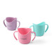 BABYONO Hrnek ergonomický s oušky 120 ml růžový 6m+