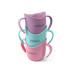 BABYONO Hrnek ergonomický s oušky 120 ml růžový 6m+