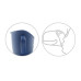 BABYONO Hrnek ergonomický s oušky 120 ml růžový 6m+