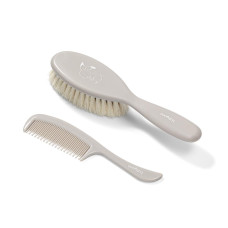 BABYONO Kartáček a hřeben na vlasy Super Soft, šedý