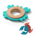 BABYONO Kousátko dřevěno-silikonové Crab BABYONO Kousátko dřevěno-silikonové Crab