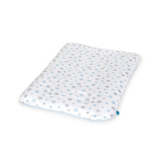 CEBA BABY Potah na měkkou přebalovací podložku (50x70) 2 ks Grey Stars+Blue Stars