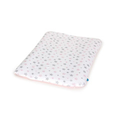 CEBA BABY Potah na měkkou přebalovací podložku (50x70) 2 ks Grey Stars+Pink Stars