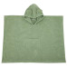 EKO Pončo bavlněné s kapucí a oušky Olive green 75x120 cm