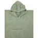 EKO Pončo bavlněné s kapucí a oušky Olive green 75x120 cm