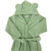 EKO Župan bavlněný s kapucí a oušky Olive green vel. L 92-98 EKO Župan bavlněný s kapucí a oušky Olive green vel. L 92-98