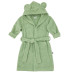 EKO Župan bavlněný s kapucí a oušky Olive green vel. L 92-98 EKO Župan bavlněný s kapucí a oušky Olive green vel. L 92-98