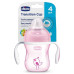 CHICCO Hrneček učící Transition s držadly 200 ml růžový 4m+ CHICCO Hrneček učící Transition s držadly 200 ml růžový 4m+