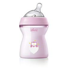 CHICCO Láhev kojenecká antikolik Natural Feeling 250 ml dívka 2m+