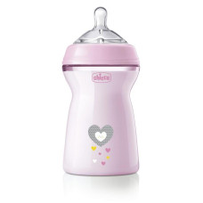 CHICCO Láhev kojenecká antikolik Natural Feeling 330 ml dívka 6m+