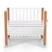 KINDERKRAFT SELECT Postýlka dřevěná Koya s funkcí ohrádky včetně matrací White, Premium