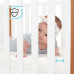 KINDERKRAFT SELECT Postýlka dřevěná Koya s funkcí ohrádky včetně matrací White, Premium
