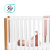 KINDERKRAFT SELECT Postýlka dřevěná Koya s funkcí ohrádky včetně matrací White, Premium