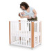 KINDERKRAFT SELECT Postýlka dřevěná Koya s funkcí ohrádky včetně matrací White, Premium