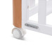KINDERKRAFT SELECT Postýlka dřevěná Koya s funkcí ohrádky včetně matrací White, Premium