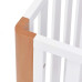 KINDERKRAFT SELECT Postýlka dřevěná Koya s funkcí ohrádky včetně matrací White, Premium