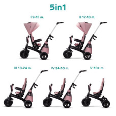 KINDERKRAFT SELECT Tříkolka Easytwist Mauvelous Pink, Premium