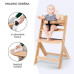KINDERKRAFT Židlička jídelní Enock Grey