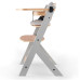KINDERKRAFT Židlička jídelní Enock s polstrováním Grey wooden, Premium