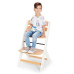 KINDERKRAFT Židlička jídelní Enock s polstrováním Grey wooden, Premium