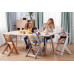 KINDERKRAFT Židlička jídelní Enock s polstrováním Grey wooden, Premium