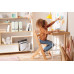 KINDERKRAFT Židlička jídelní Enock s polstrováním Grey wooden, Premium