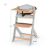 KINDERKRAFT Židlička jídelní Enock s polstrováním Grey wooden, Premium