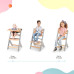 KINDERKRAFT Židlička jídelní Enock s polstrováním Grey wooden, Premium