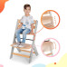 KINDERKRAFT Židlička jídelní Enock s polstrováním Grey wooden, Premium