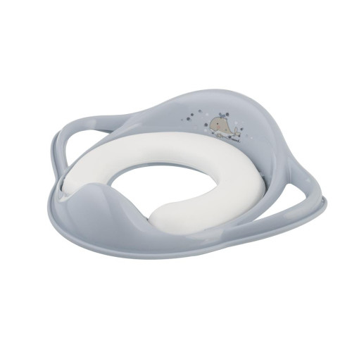MALTEX Redukce na WC s úchyty měkká Velrybka Minimal - satin blue MALTEX Redukce na WC s úchyty měkká Velrybka Minimal - satin blue