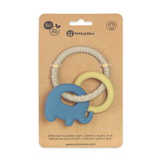 PETITE&MARS Kousátko silikonové Elefi  Cute Blue 0m+