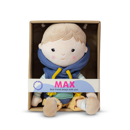 PETITE&MARS Panenka plyšová Max 0m+, 35 cm PETITE&MARS Panenka plyšová Max 0m+, 35 cm