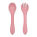 PETITE&MARS Příbor silikonový Take&Match Dusty Rose 6m+