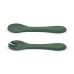 PETITE&MARS Příbor silikonový Take&Match Misty Green 6m+