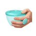SKIP HOP Misky s víkem a držákem Easy Grab Grey,Teal 2 x 240 ml, 3m+