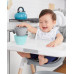 SKIP HOP Set jídelní s hrníčkem 5 ks Easy-Feed Mealtime Set Teal/Grey 6m+