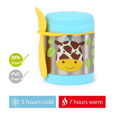 SKIP HOP Zoo Termoska na jídlo se lžičkou/vidličkou Žirafa 325 ml, 3r+