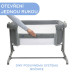 CHICCO Postýlka Next2Me Magic Evo - Dark Grey