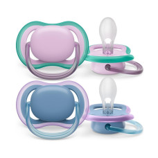 Philips AVENT Šidítko Ultra air neutral 6-18m dívka modrá, 2ks