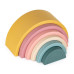 PETITE&MARS Hračka silikonová skládací Rainbow Intense Ochre 12m+