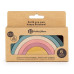 PETITE&MARS Hračka silikonová skládací Rainbow Misty Green 12m+
