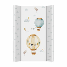 CEBA BABY Podložka přebalovací 2-hranná s pevnou deskou (50x70) Basic Balloons