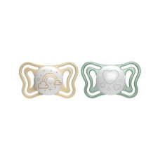 CHICCO Dudlík Physio Light silikonový noční 2-6m, 2ks