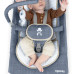 INGENUITY Lehátko masážní vibrující s melodií Happy Belly™ Rock-to-Bounce - Chambray 0m+ do 9kg