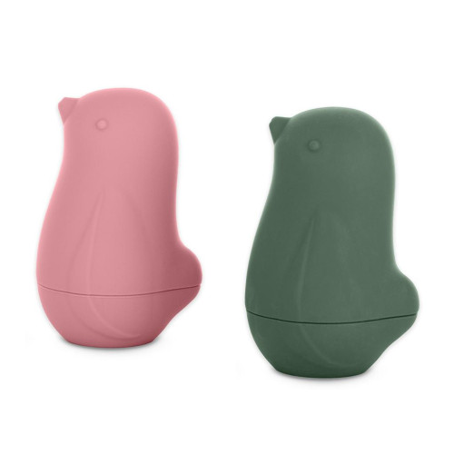 PETITE&MARS Hračky silikonové do vody Love birds Rose Green 6m+ PETITE&MARS Hračky silikonové do vody Love birds Rose Green 6m+