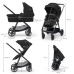 KINDERKRAFT Kočárek kombinovaný 3v1 Newly Classic black + Mink PRO