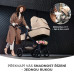 KINDERKRAFT Kočárek kombinovaný 3v1 Newly Sand beige + Mink PRO